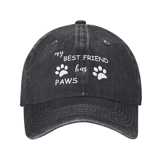My Best Friend Has Paws Printed unisex baseball cap adjustable cap outdoor sun hats trucker hat