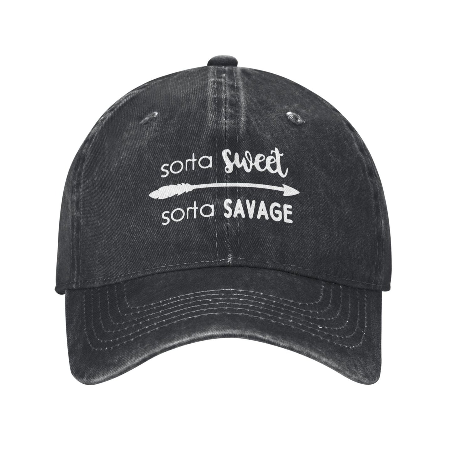 Sorta Sweet Sorta Savage Printed unisex baseball cap adjustable cap outdoor sun hats trucker hat