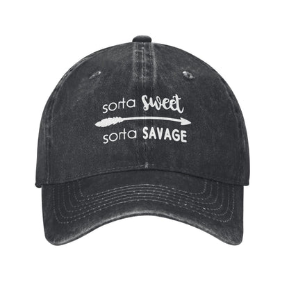 Sorta Sweet Sorta Savage Printed unisex baseball cap adjustable cap outdoor sun hats trucker hat