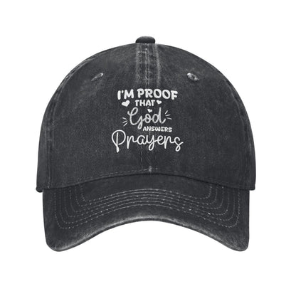 God Answers Prayer Printed unisex baseball cap adjustable cap outdoor sun hats trucker hat