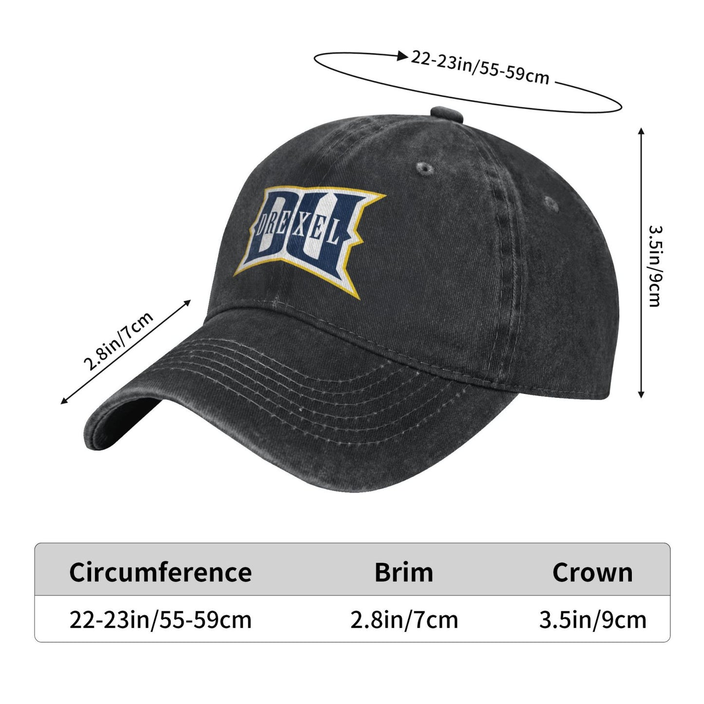 Drexel Dragons Wordmark Printed unisex baseball cap adjustable cap outdoor sun hats trucker hat