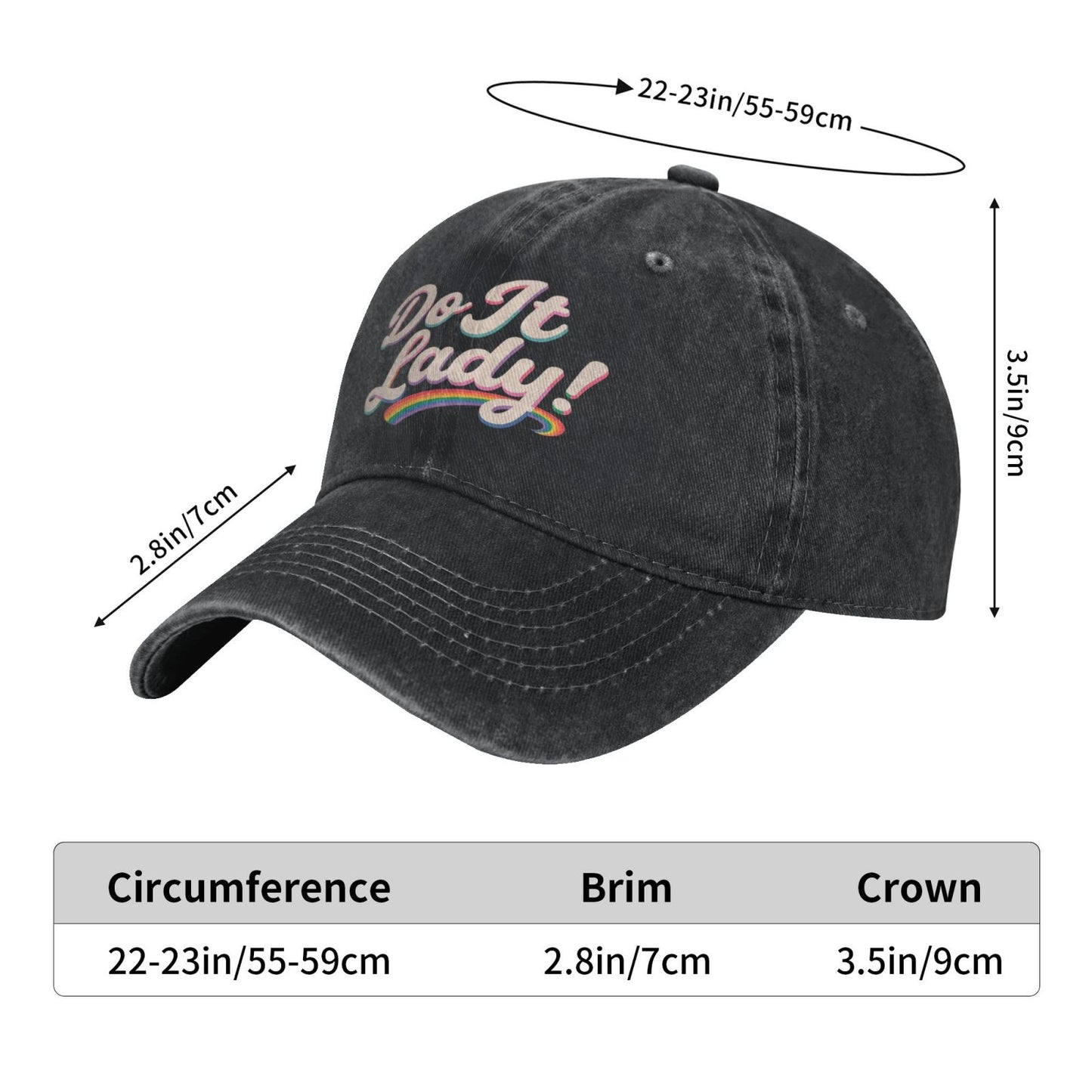 Do It Lady Printed unisex baseball cap outdoor hats adjustable cap trucker gift hat