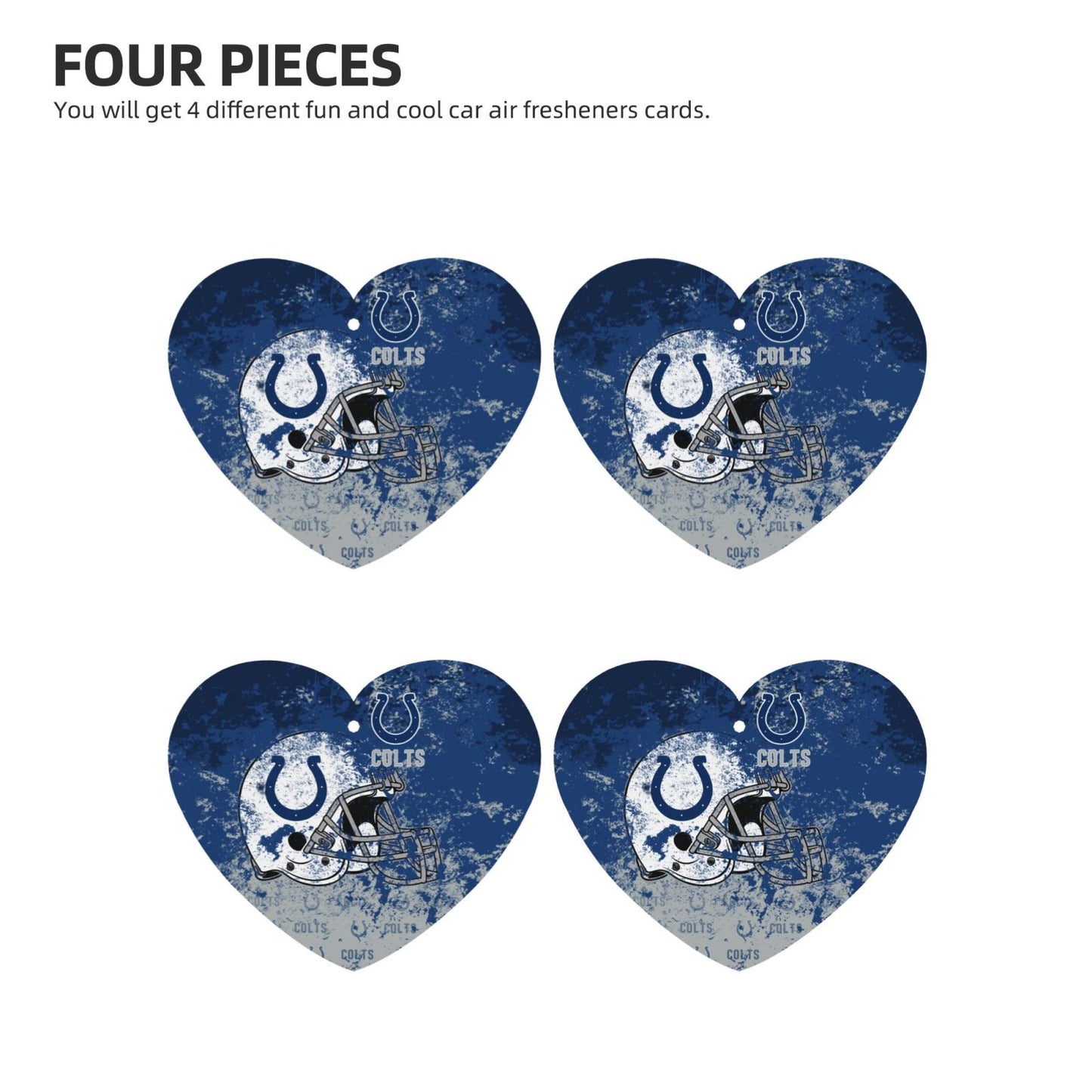 4-pcs Indianapolis Colts Car Air Fresheners Cards Set car aromatherapy tablets