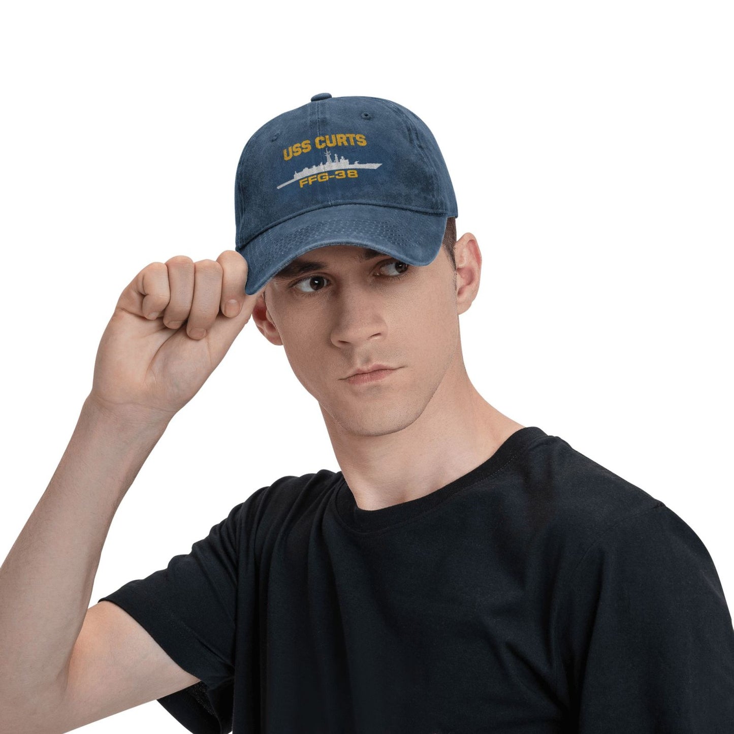 USS Curts (FFG-38) Printed unisex baseball cap adjustable cap veteran gift