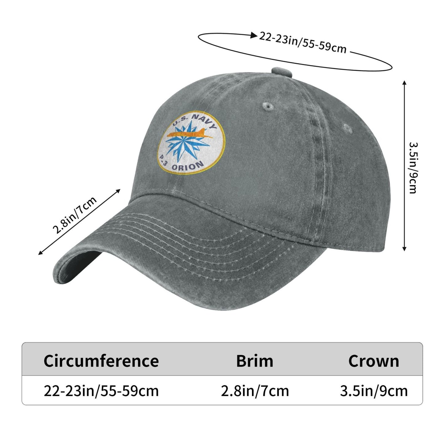 US Navy P-3 Orion Printed unisex baseball cap adjustable cap outdoor sun hats trucker hat