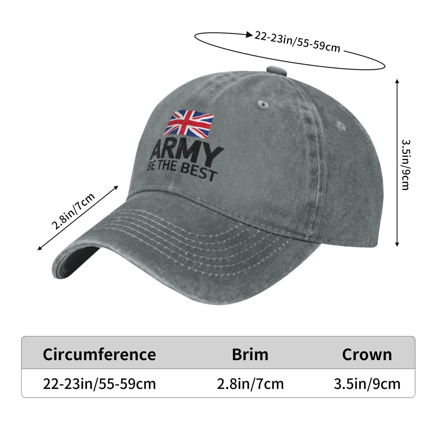 ARMY BE THE BEST Printed unisex baseball cap adjustable cap outdoor trucker hat veterans Gifts