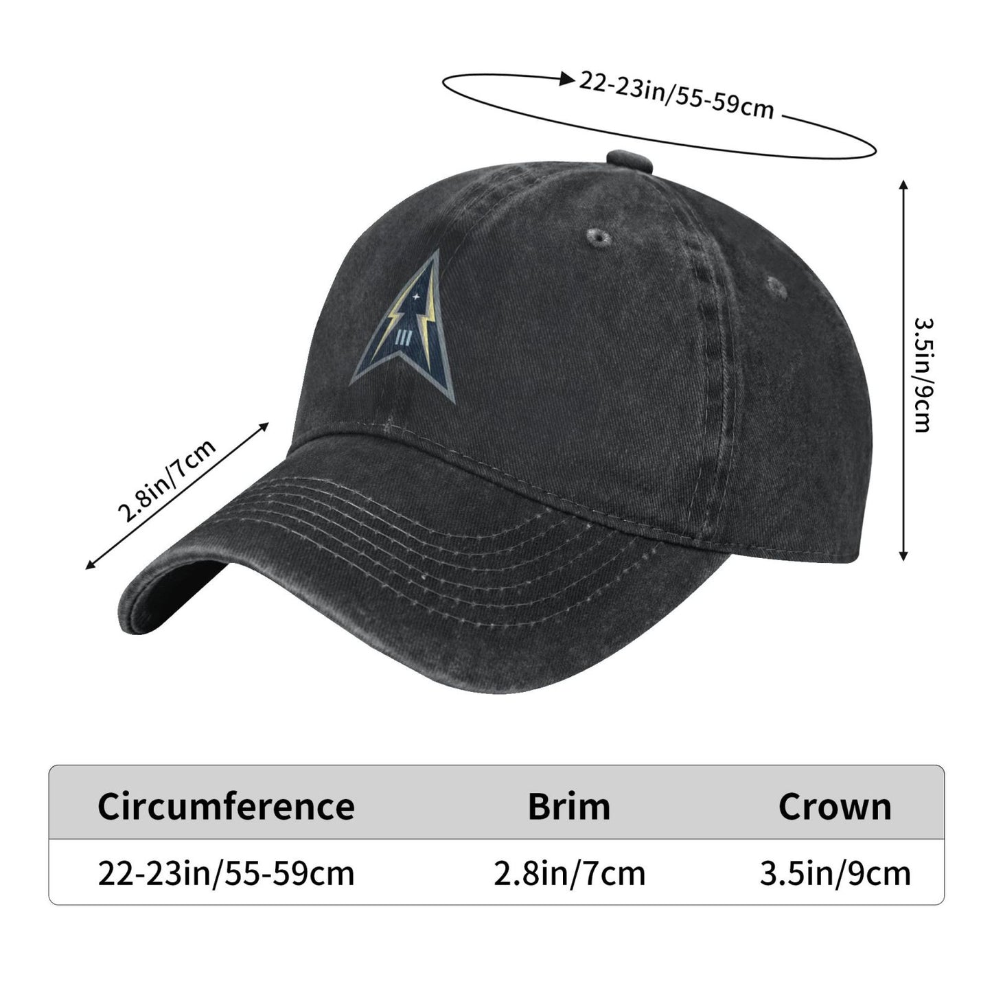 Space Delta 3 Emblem Printing unisex baseball cap adjustable cap veteran gift