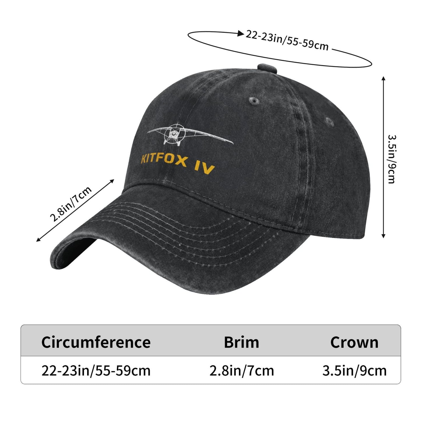 Kitfox IV Printing unisex baseball cap adjustable hats Outdoor leisure hat veteran gift