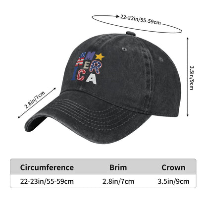USA Flag Patchwork Print Printed unisex baseball cap adjustable cap outdoor sun hats trucker hat