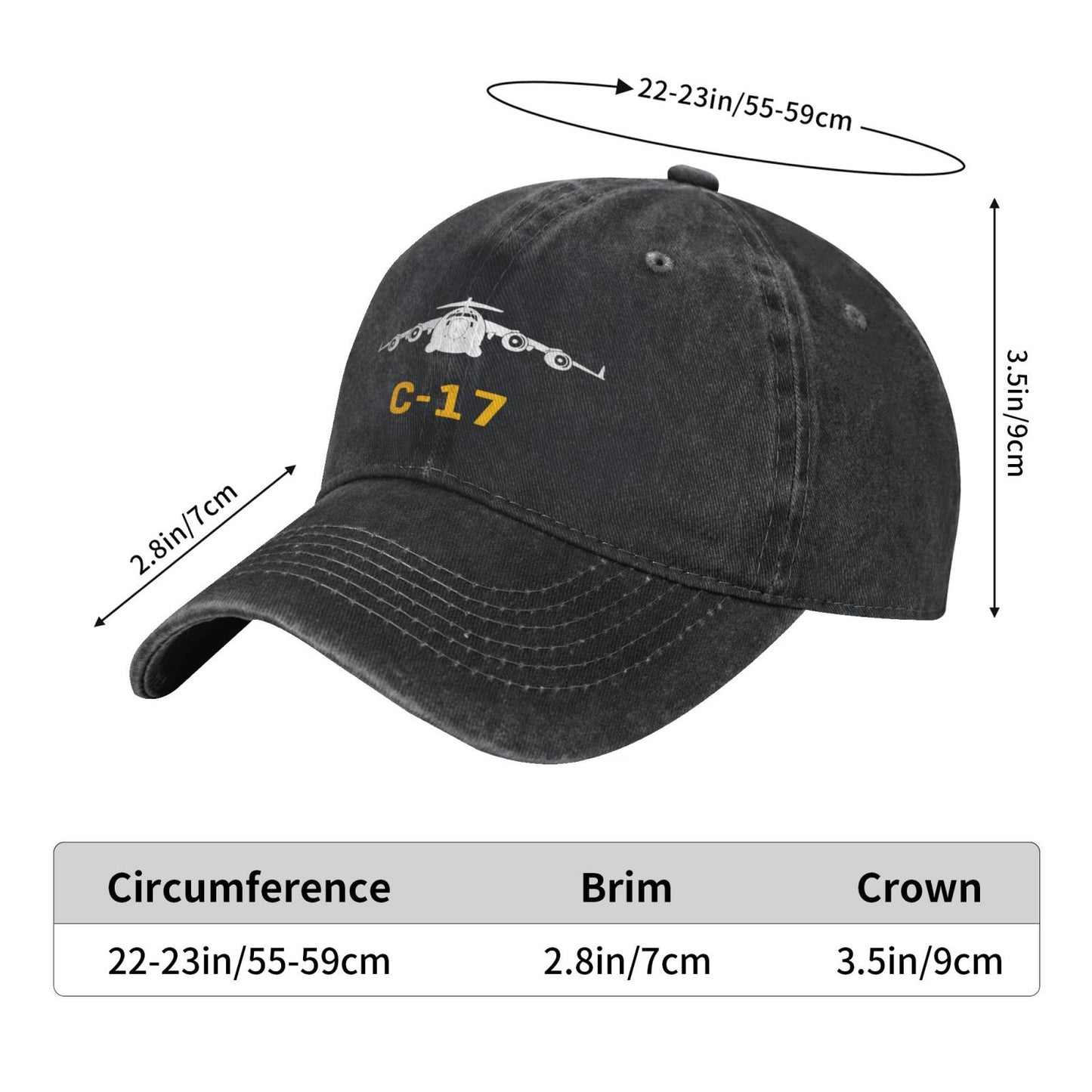 C-17 Printed unisex baseball cap adjustable cap outdoor sunshade trucker hat
