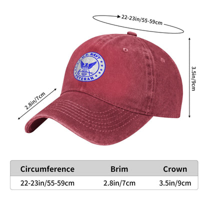 U.S. Navy Veteran Decal Printed unisex baseball cap adjustable cap outdoor sun hats trucker hat