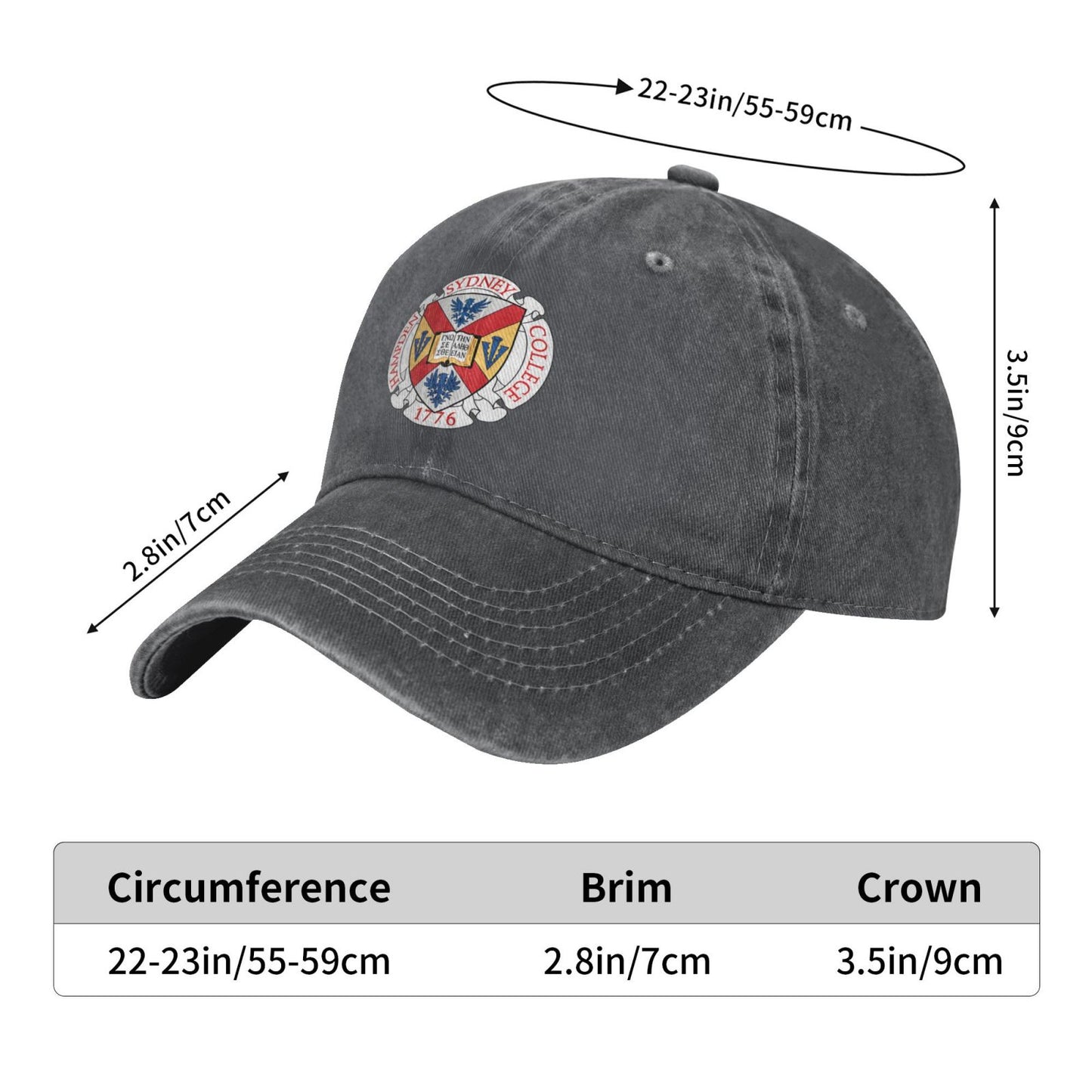 Hampden-Sydney College Printed unisex baseball cap adjustable cap outdoor sun hats trucker hat