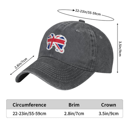 Chow Chow Dog Flag Of The United Kingdom Printed unisex baseball cap adjustable cap outdoor sun hats trucker hat
