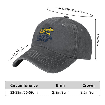UC Santa Cruz Banana Slugs Logo Printed unisex baseball cap adjustable cap outdoor sun hats trucker hat