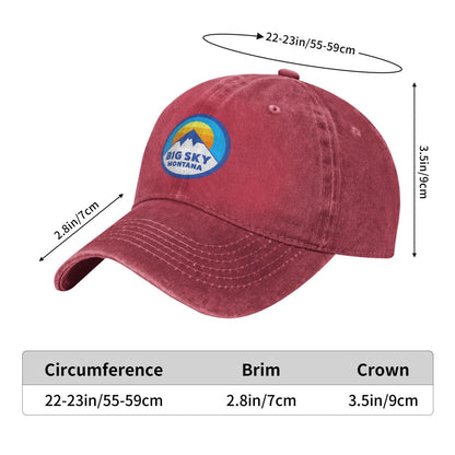 BIG SKY MONTANA(2) Printed unisex baseball cap adjustable cap outdoor sun hats trucker hat