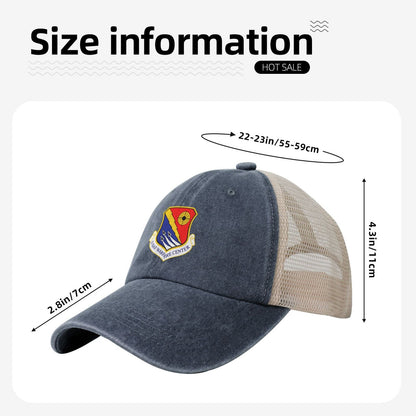 USAF-Warfare Center Printed unisex baseball cap adjustable grid baseball cap veteran gift