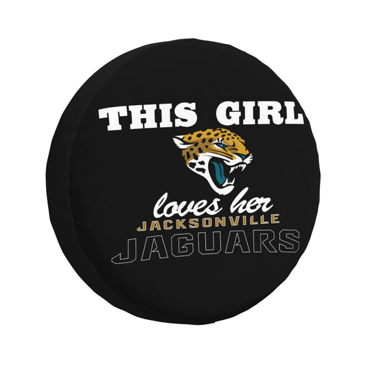 Jacksonville Jaguars Printing wheel dust cover black background car tire cover