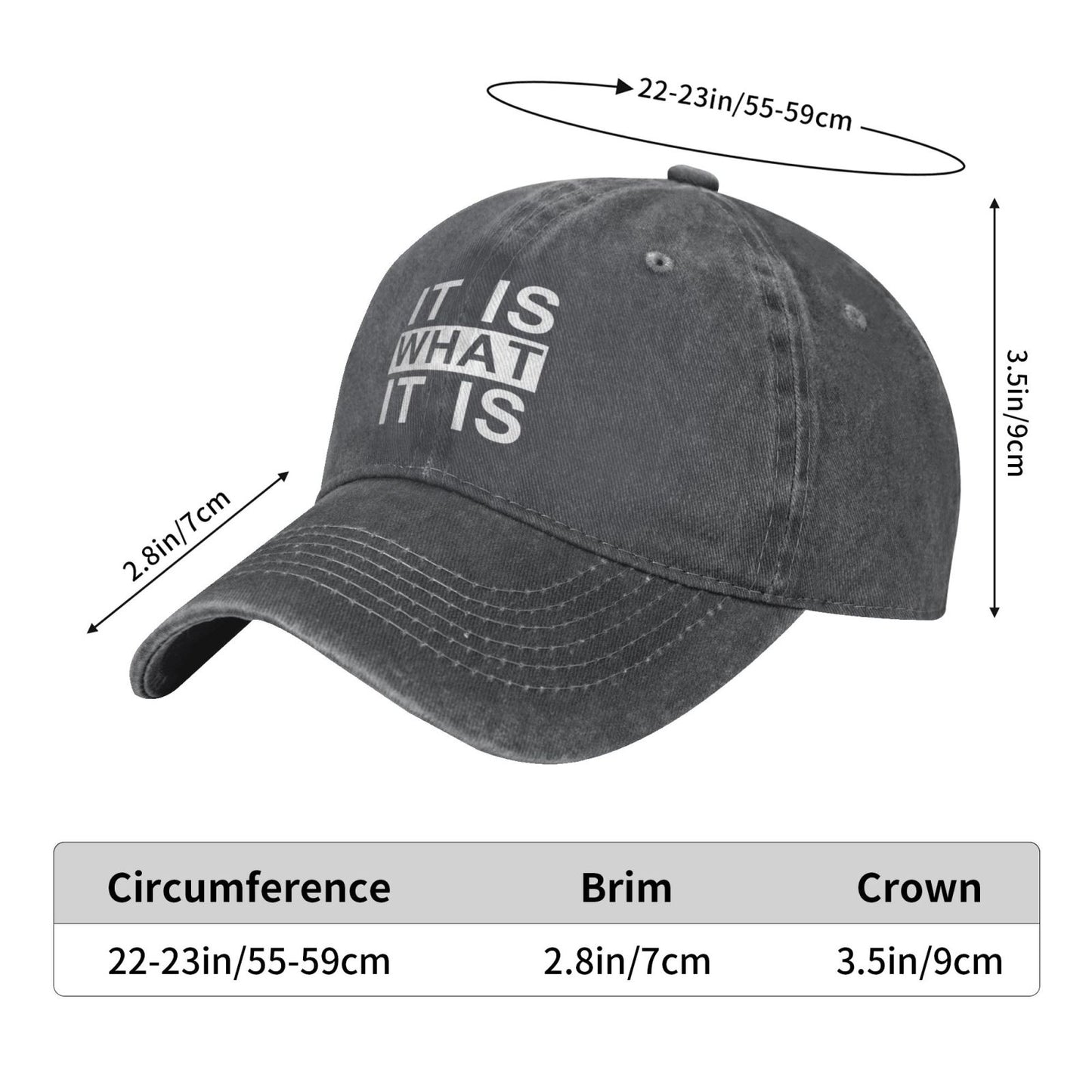 It Is What It Is Printed unisex baseball cap adjustable cap outdoor sun hats trucker hat