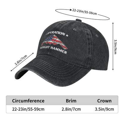 Operation Midnight Hammer Printed unisex baseball cap outdoor hats adjustable cap trucker gift hat