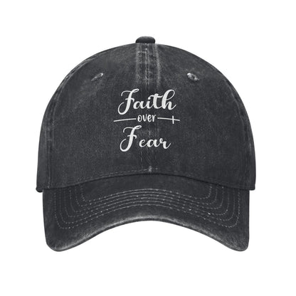 Faith over Fear Printed unisex baseball cap outdoor hats adjustable cap trucker gift hat