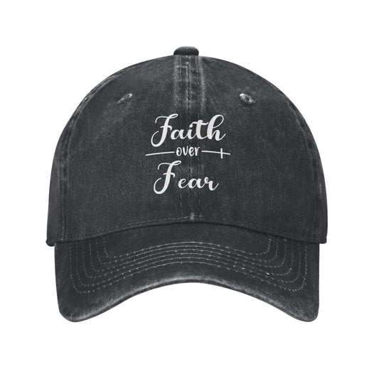 Faith over Fear Printed unisex baseball cap outdoor hats adjustable cap trucker gift hat