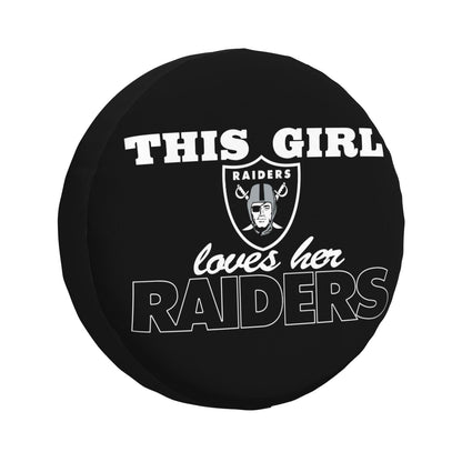 Las Vegas Raiders Printing wheel dust cover black background car tire cover