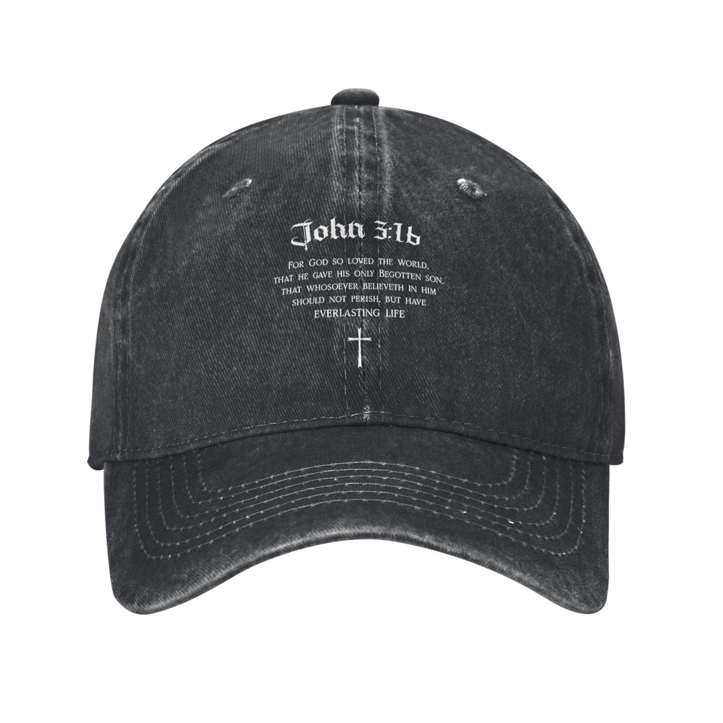 John 316 Bible Verse Printed unisex baseball cap outdoor hats adjustable cap trucker gift hat