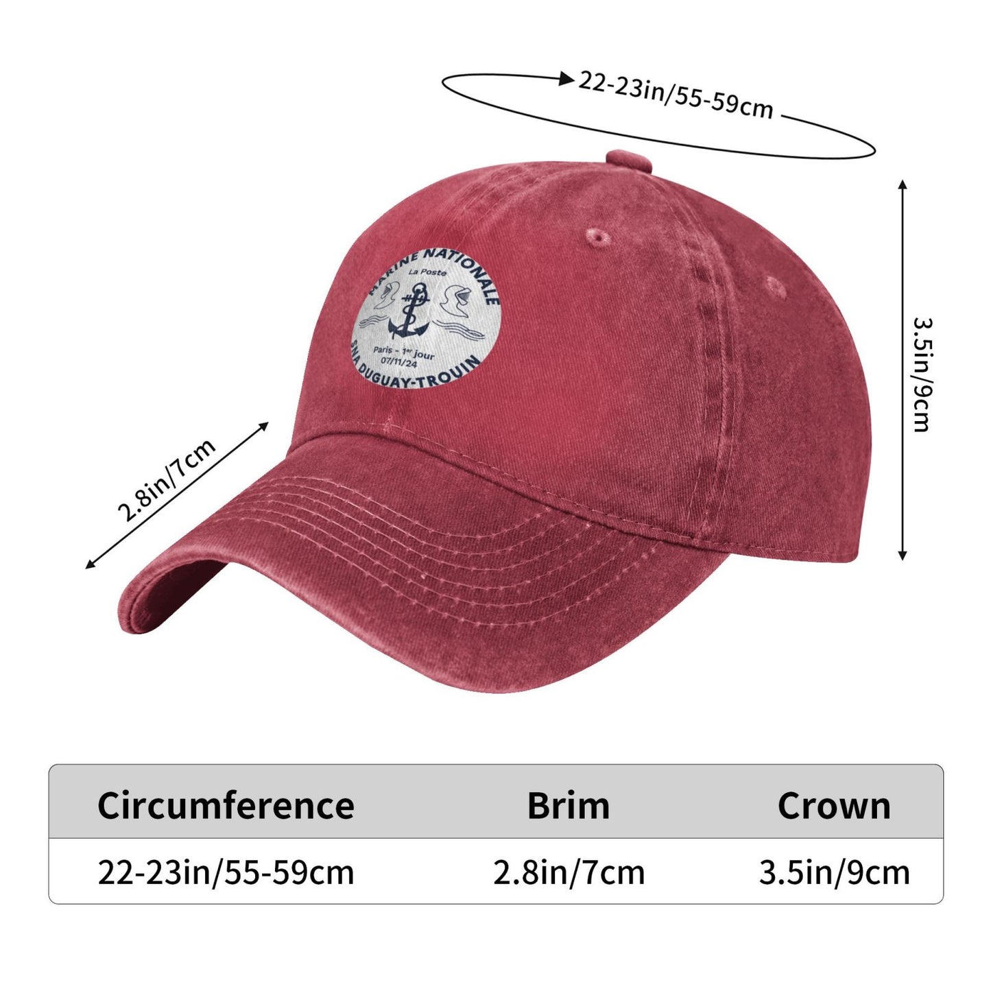 MARINE NATIONALE SNA DUGUAY Printed unisex baseball cap adjustable cap outdoor sun hats trucker hat