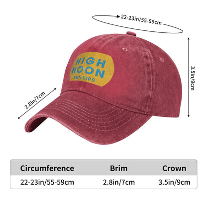 High Noon Sun SIPS Printed unisex baseball cap outdoor hats adjustable cap trucker gift hat