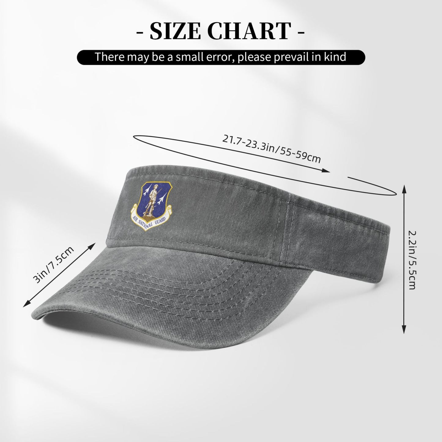 US-AirNationalGuard-2007Emblem Printing adjustable Empty Top Baseball Sun Cap unisex outdoor sport hat veterans gift