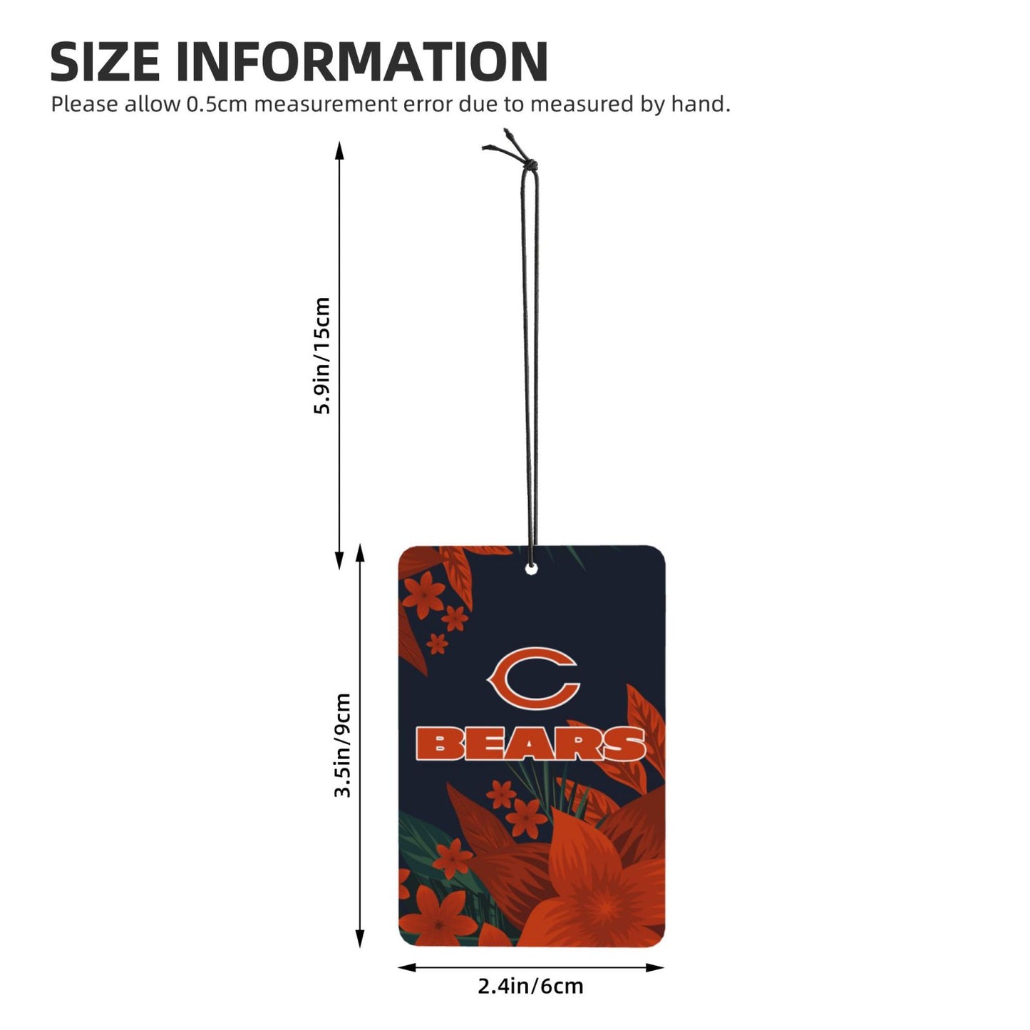 4pcs- Chicago Bears car aromatherapy tablets Car Air Fresheners Cards Set