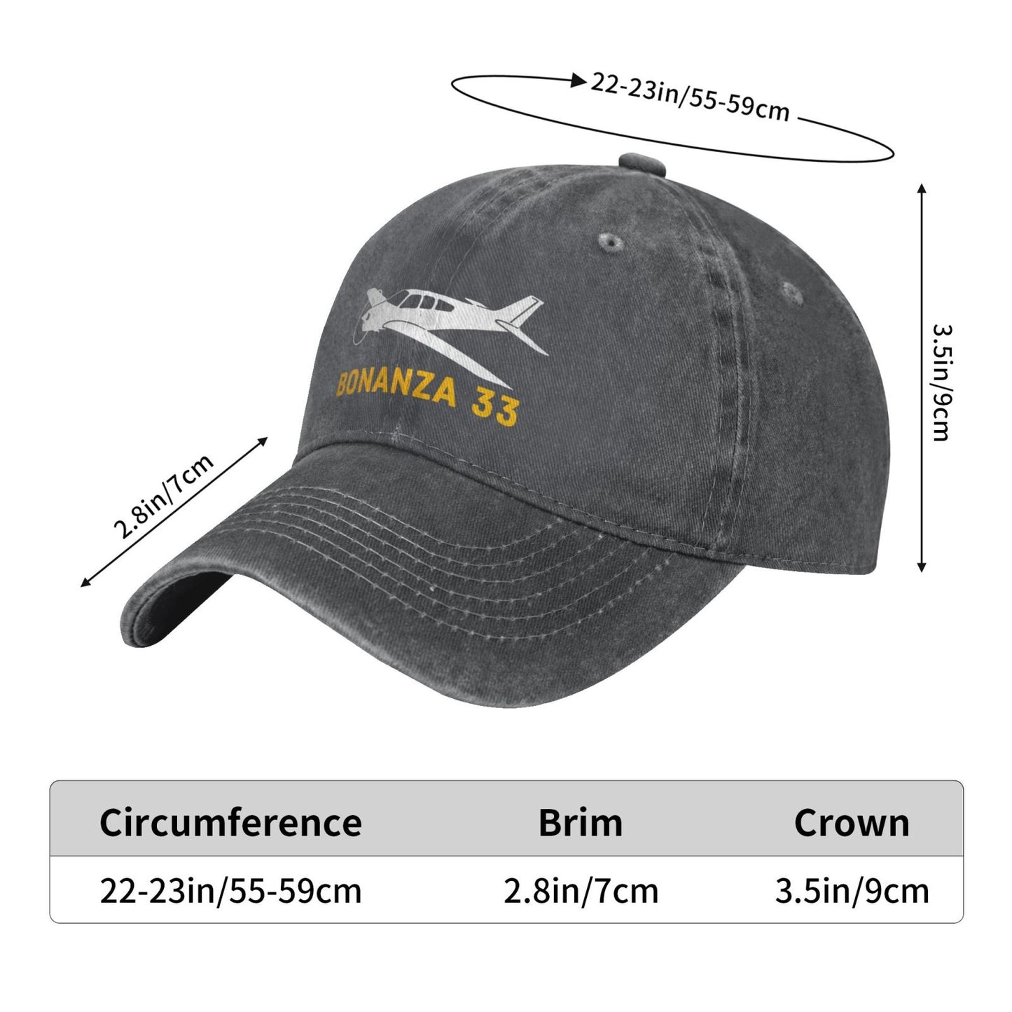 Bonanza 33 Printing unisex baseball cap adjustable hats Outdoor leisure hat veteran gift