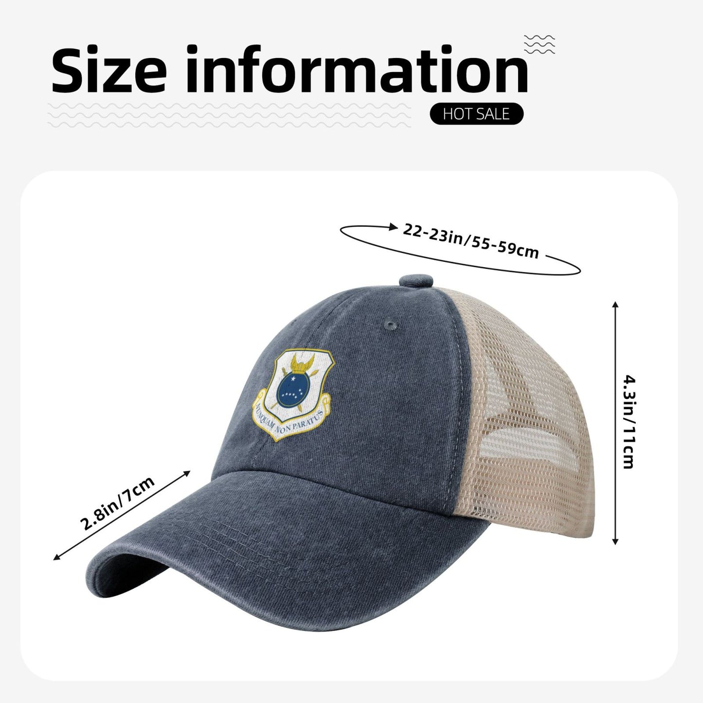 440th Airlift Wing Printed unisex baseball cap adjustable grid baseball cap veteran gift
