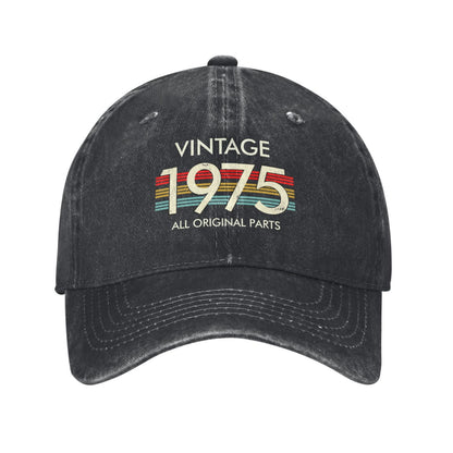 Vintage 1975 All Original Parts Printed unisex baseball cap outdoor hats adjustable cap trucker gift hat