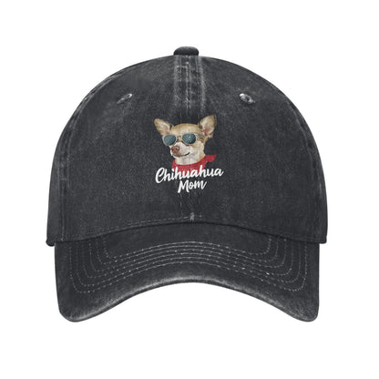 Chihuahua Pattern Print Printed unisex baseball cap adjustable cap outdoor sun hats trucker hat