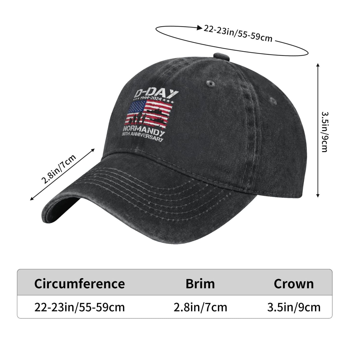 Operation Overlord 1944 D-Day Printed unisex baseball cap adjustable cap outdoor sunshade trucker hat
