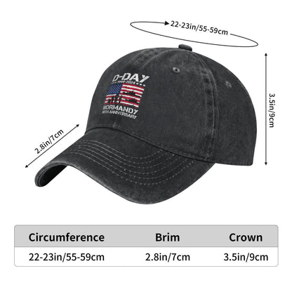 Operation Overlord 1944 D-Day Printed unisex baseball cap adjustable cap outdoor sunshade trucker hat