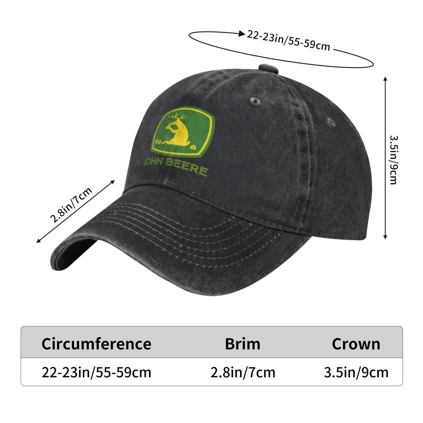 JOHN BEERE Printed unisex baseball cap adjustable cap outdoor sun hats trucker hat