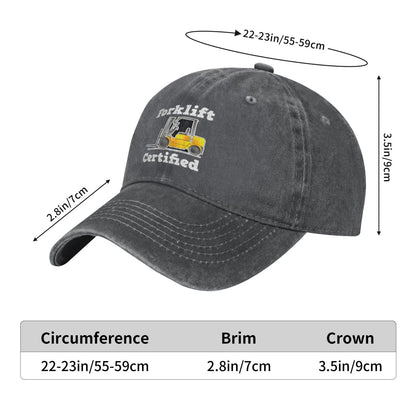 Forklift Certified (2) Printed unisex baseball cap adjustable cap outdoor sun hats trucker hat
