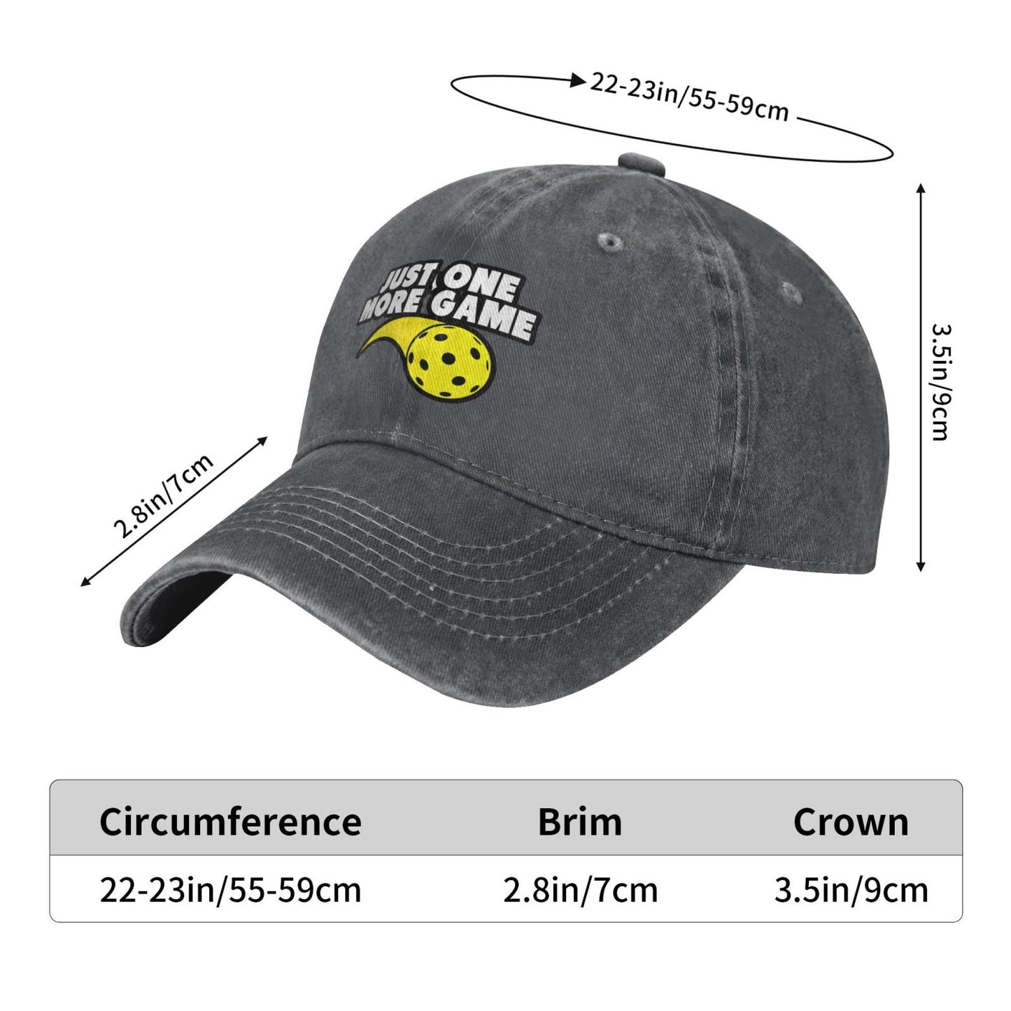Just One More Game Printed unisex baseball cap adjustable cap outdoor sun hats trucker hat