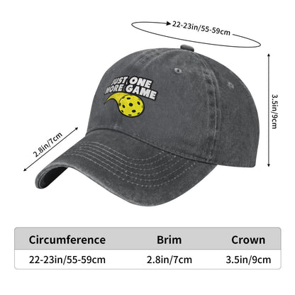 Just One More Game Printed unisex baseball cap adjustable cap outdoor sun hats trucker hat