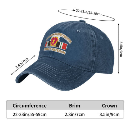 OPAERATION IRAQIFQI FREEDOM COMBAT VETERAN Printed unisex baseball cap outdoor hats adjustable cap trucker gift hat