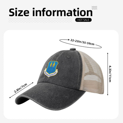 USAF-Security Assistance Center Printed unisex baseball cap adjustable grid baseball cap veteran gift