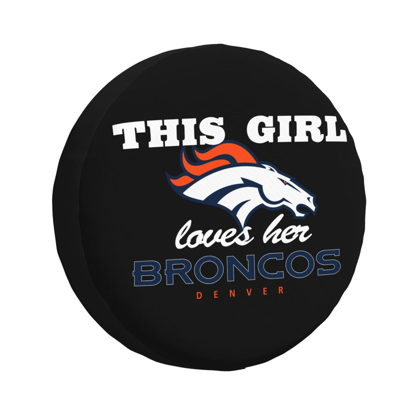 Denver Broncos Printing wheel dust cover black background car tire cover