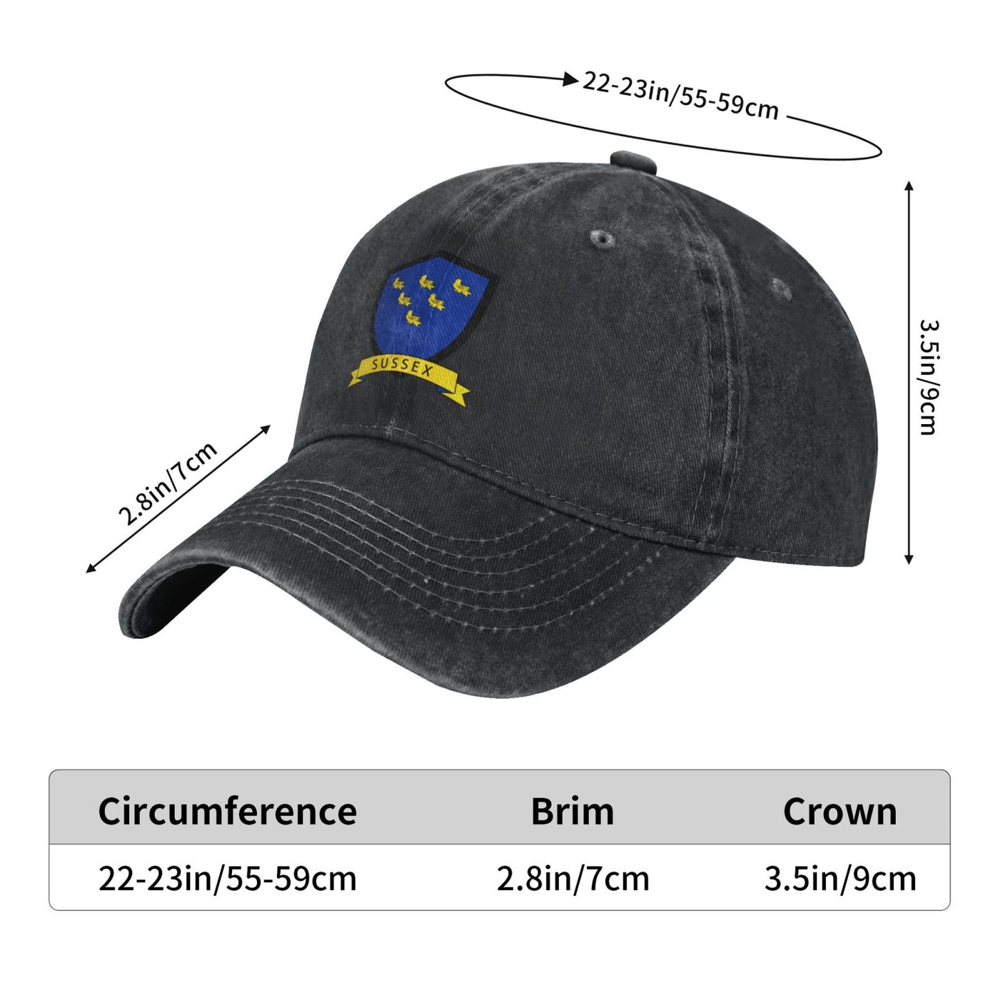 Sussex County Printed unisex baseball cap adjustable cap outdoor sun hats trucker hat