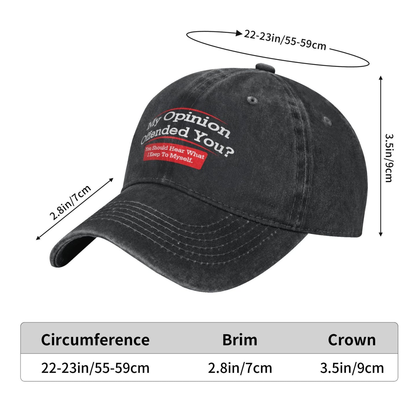 My Opinion Offended You Printed unisex baseball cap adjustable cap outdoor sun hats trucker hat