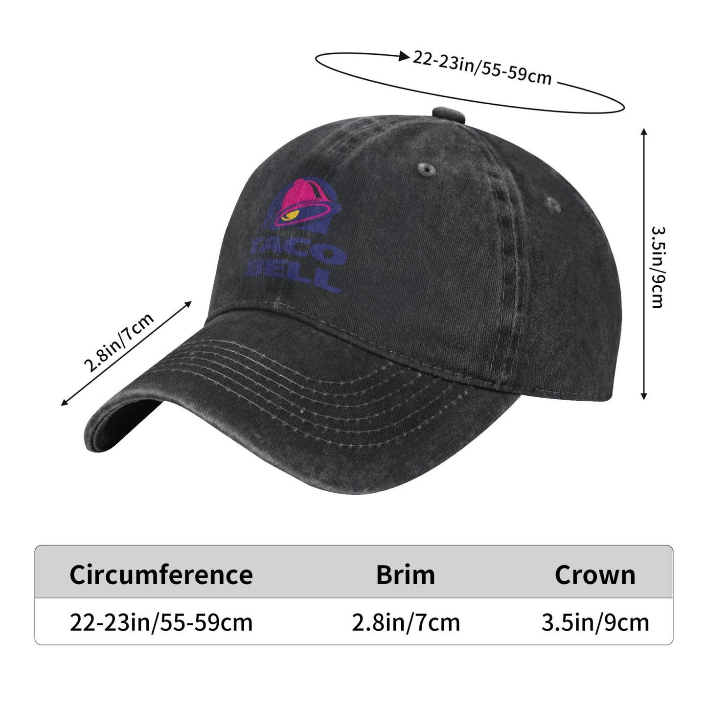 Taco Bell Logo Printed unisex baseball cap adjustable cap outdoor sun hats trucker hat