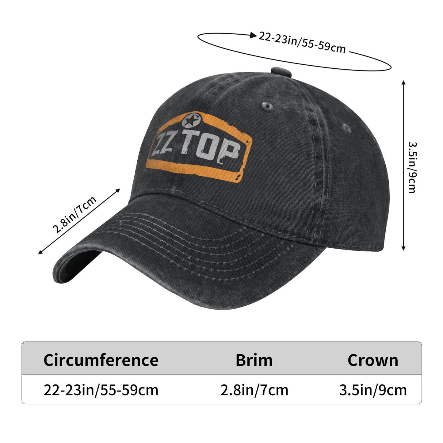 ZZTOP Printing Printed unisex baseball cap adjustable cap outdoor sun hats trucker hat