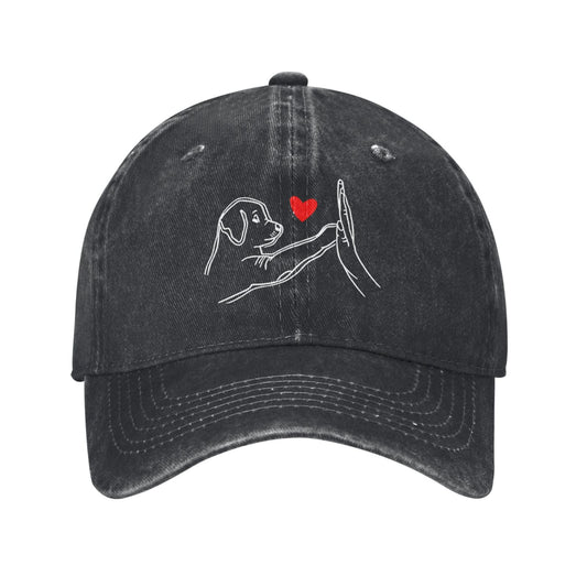 Dog's Loving High Five Printed unisex baseball cap adjustable cap outdoor sun hats trucker hat