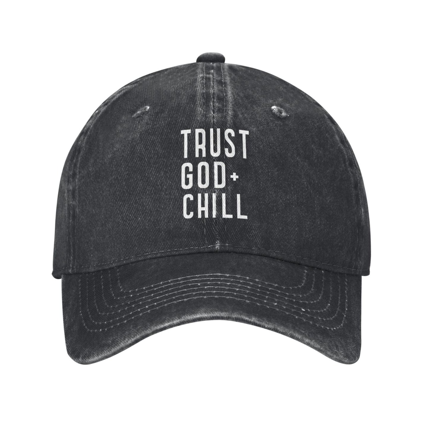 Trust God & Chill Printed unisex baseball cap adjustable cap outdoor sun hats trucker hat